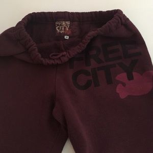 Free City red sweatpants sz Medium
