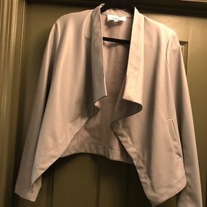 BB Dakota Gray Vegan Leather Blazer