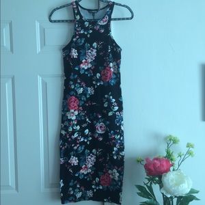 Express Floral Bodycon Midi Dress