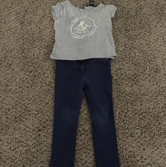 Nautica shirt and skinny blue pants size 2t