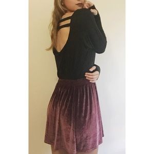 Urban Outfitters velvet skater skirt