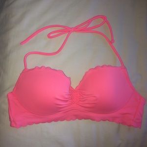 victoria secret scalloped swim top