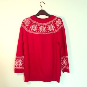 Talbots Red Snowflake holiday sweater - medium