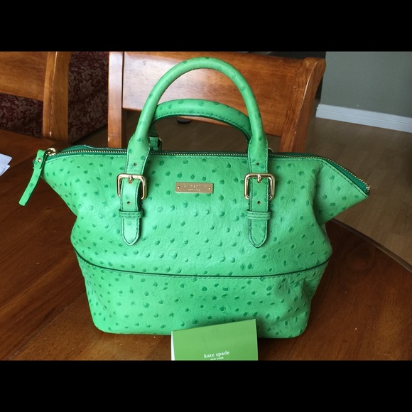 Kate Spade Ostrich embossed leather Satchel