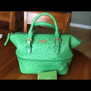 Kate Spade Ostrich embossed leather Satchel