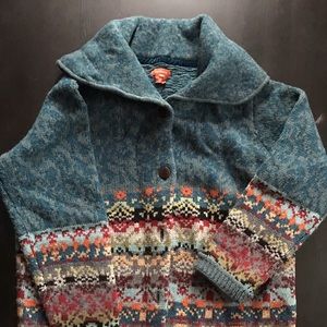 Fairisle sweater coat