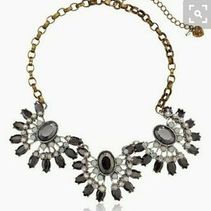 Betsey Johnson Whiteout 3 Piece Crystal Frontal Necklace