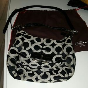 Authentic coach Kristin Op Art Sateen hobo