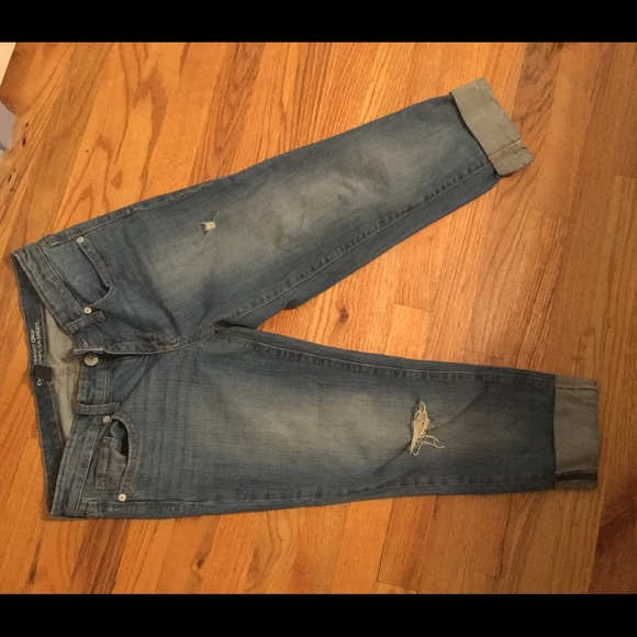 Gap outlet distressed crop jeans