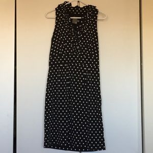 🚛 MOVING SALE Black dress with white polka dots