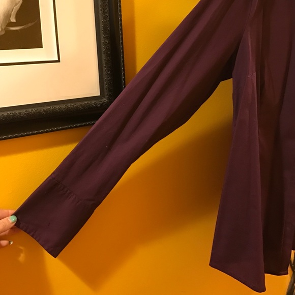 Purple button down top - Picture 3 of 4