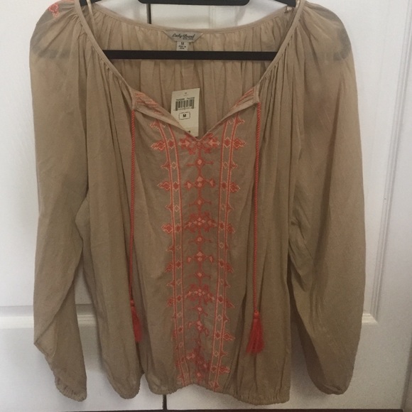 Lucky Brand boho blouse NWT