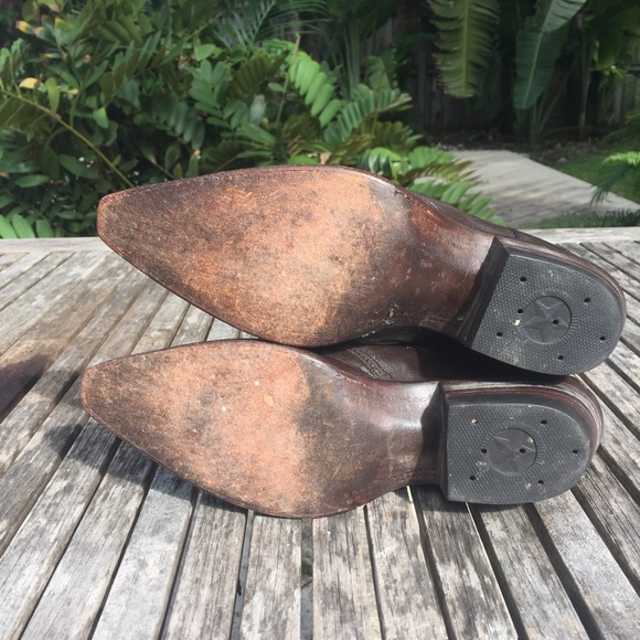 JB Hill Cowboy Boots. Chocolate Italian Leather. - Picture 4 of 4