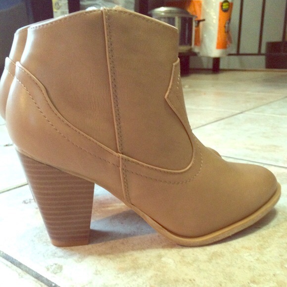 Tan booties