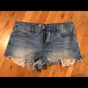 Free People denim shorts