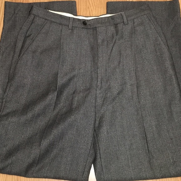 Mens Giorgio Armani Mani Gray Tweed Pants 34x32