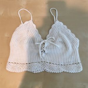 Crocheted Crop top Kendall and Kylie from Pacsun