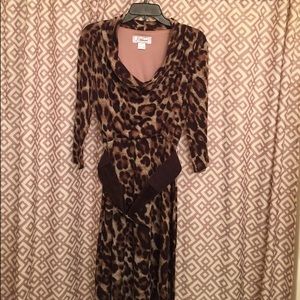 3/4 sleeve dress with belt