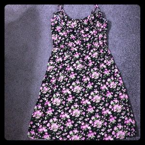 Black floral sundress