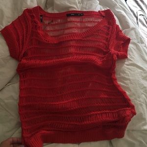 Sheer cute sweater shirt