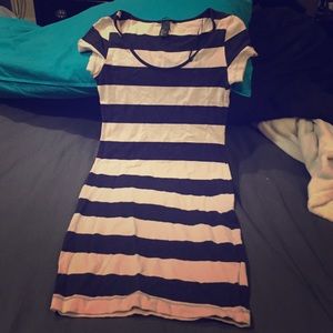 Striped body con dress