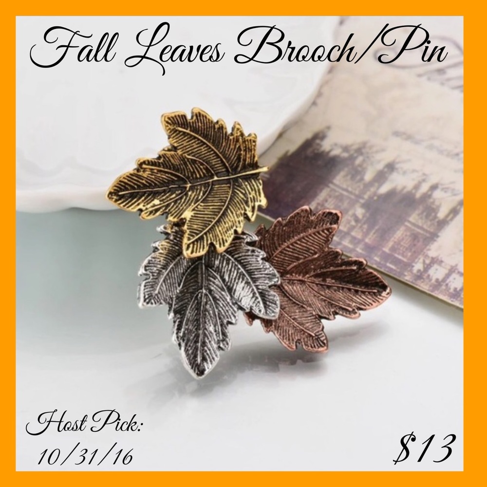 Fall Leaves Pin/Brooch.