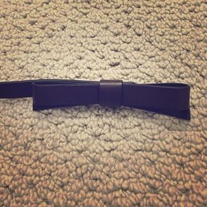 Kate Spade dark brown skinny bow belt