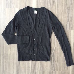 J Crew Cardigan - Black Lightweight Wool