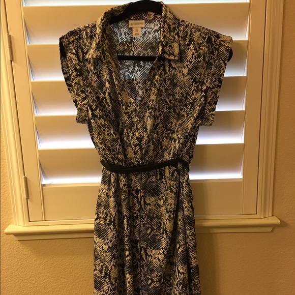 Motherhood maternity snake print dress, large