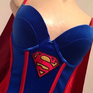 Superman Corset w/Red Cape