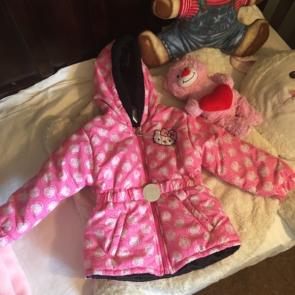 Pink puffer jacket