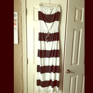 Strapless maxi dress