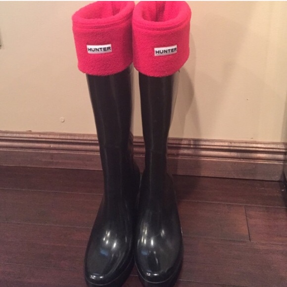 Hunter Boots Black Tall Wedge