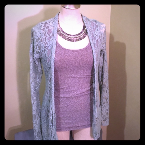 Daytrip blue green lace top.