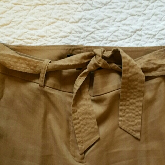 Ann Taylor Belted Tan Trousers - Picture 3 of 4