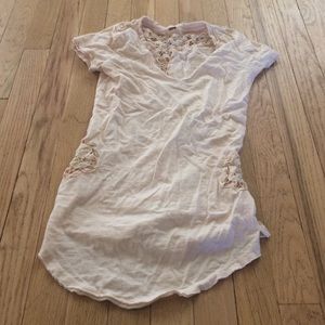 Free People crochet back t shirt