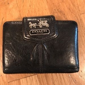 Black leather Coach wallet
