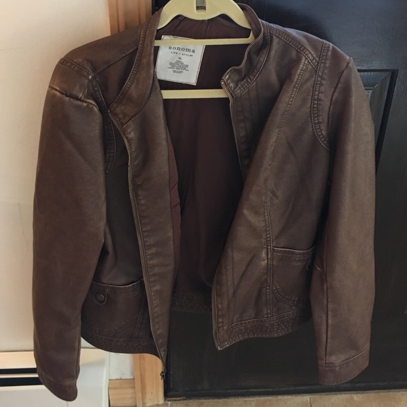 Sonoma faux leather jacket NWT
