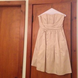 David's Bridal champagne color bridesmaid dress
