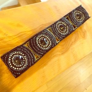 NWOT black and silvery blue AKIRA belt