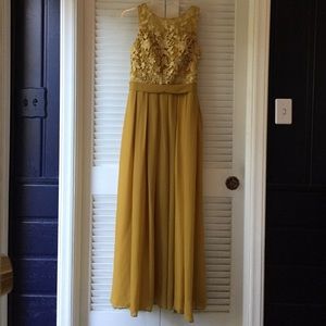 Mustard Yellow Full Length Dress