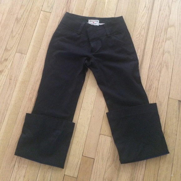 Alice + Olivia Scoop bootcut black cotton pants