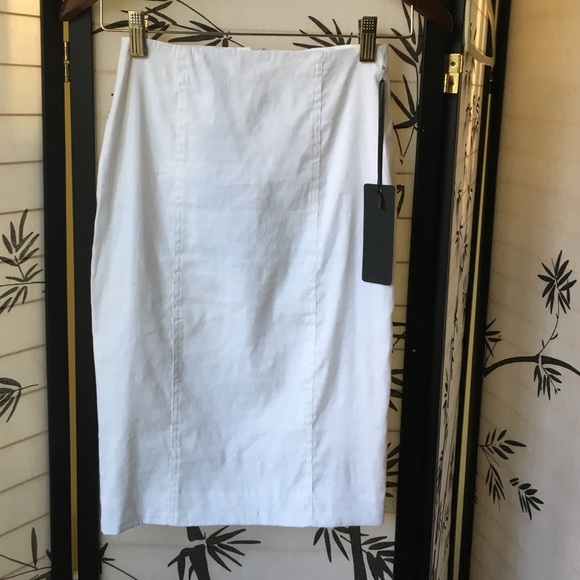 Bebe linen pencil skirt