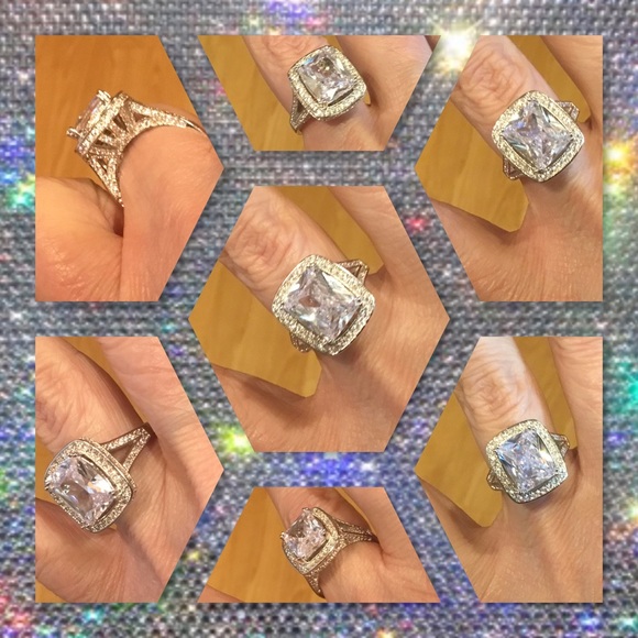 🆕 5cts Plus Split Shank 925 Silver Ring - Picture 5 of 5