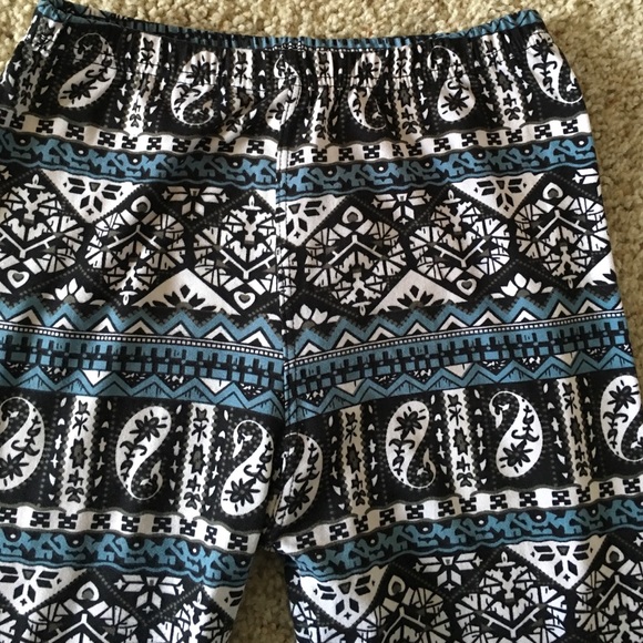 Blue Colorful Leggings - Picture 2 of 2