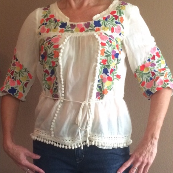 Vanessa & Virginia Anthro Peasant Top