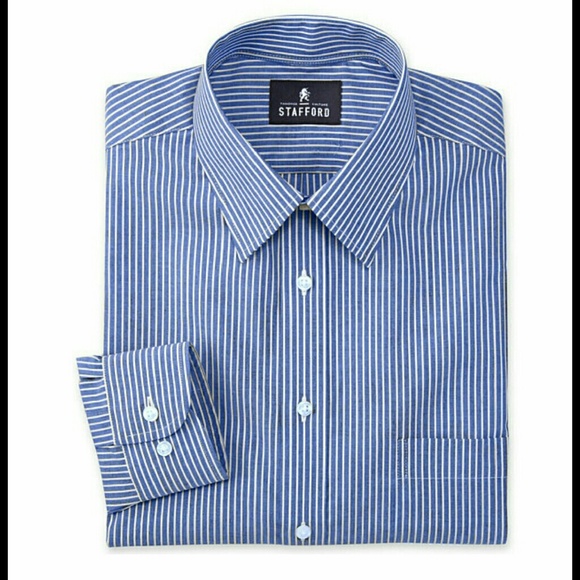 Pin stripped tailored long sleeve stain release - Picture 2 of 3