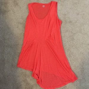 Coral Asymmetric Tank Top