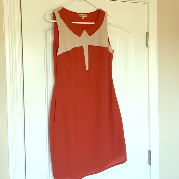 Burnt Orange and Cream colored Dress