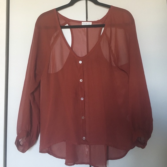 Open back blouse